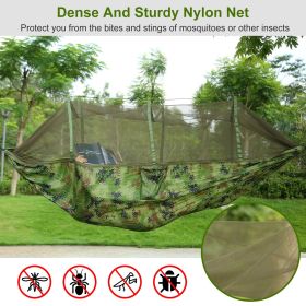 Camping Hammock with Mosquito Net – Portable Double 600lb Parachute Hammock (Option: Camouflage) Camping Hammock with Mosquito Net – Portable Double 600lb Parachute Hammock (Option: Camouflage)